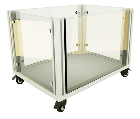 کیفیت  Mesh Panel Metal Dog Crate Metal Dog Kennel With Sliding Door 4 Wheels Easy Assembly Required کارخانه