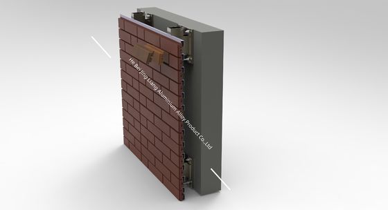 کیفیت  Terracotta Brick Wall Support Systems Customized Aluminium Extrusion Brackets کارخانه