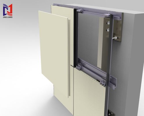 سیستم پشتیبانی نمای تهویه شده سفالی برای پنل سفالی 19 میلی متری