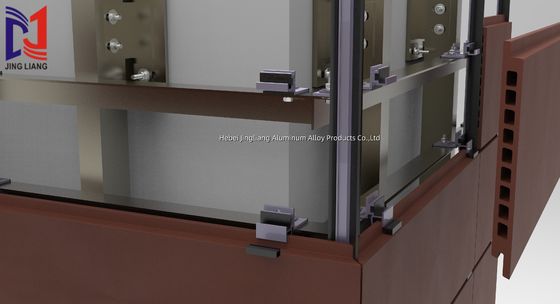 سیستم پشتیبانی نمای تهویه شده تراکوتا برای پانل 30 میلی متری با ساختاری با عملکرد بالا